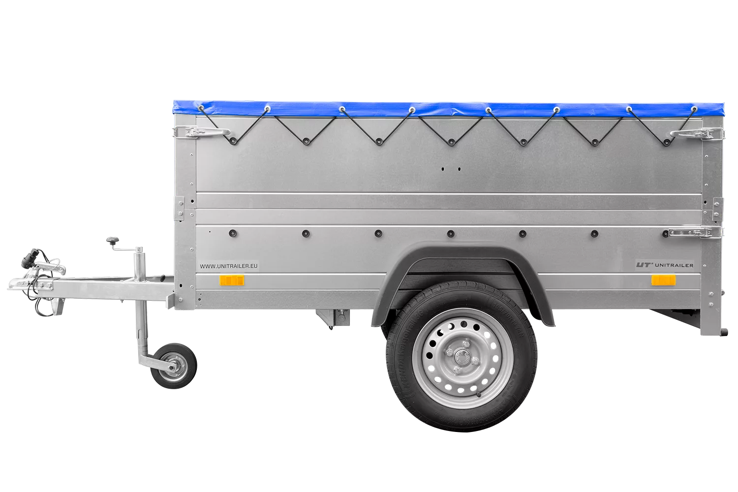 Kippbarer Pkw Anhänger Garden Trailer 200 KIPP mit zusätzlichen Bordwänden, Stützrad und Flachplane-Neu