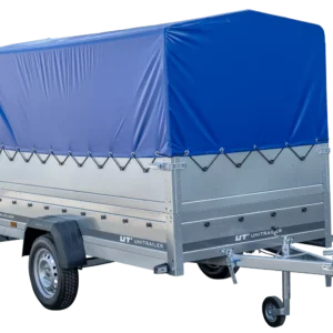 Pkw Anhänger Garden Trailer 264 KIPP mit Stützrad, zusätzlichen Bordwänden, Hochplane und Hochspriegel-Neu