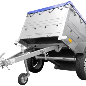 Pkw Anhänger Neu Garden Trailer 150 KIPP mit zusätzlichen Bordwänden, Stützrad und blauer Flachplane-Neu