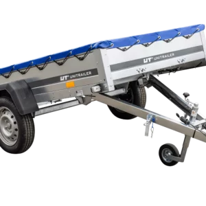 Pkw-Kippanhänger Garden Trailer 230 KIPP [230 cm x 125 cm] mit Flachplane, Stützrad und Planenträger-Neu