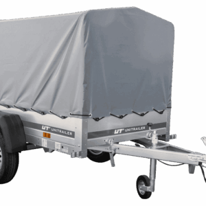 Tieflader Pkw Anhänger Garden Trailer 200 KIPP 200×106 cm 750 kg [mit Hochspriegel, Hochplane und Stützrad]-Neu