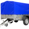 Unitrailer Garden Trailer Anhänger 264/2 Kipp Mit Stützrad, Rahmen H-800 Und Blauer Abdeckung-neu