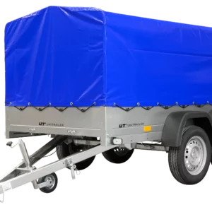Unitrailer Garden Trailer Anhänger 264/2 Kipp Mit Stützrad, Rahmen H-800 Und Blauer Abdeckung-neu